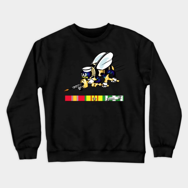 Seabee - Bee Only w VN SVC Crewneck Sweatshirt by twix123844